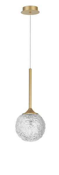 Hängeleuchte in Gold Ø 15 cm G9 höhenverstellbar Vintage