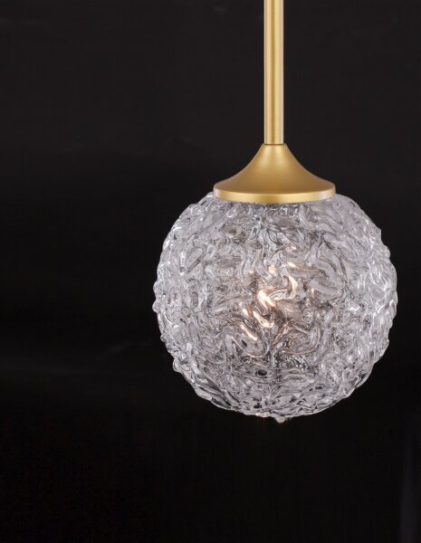 Hängeleuchte in Gold Ø 15 cm G9 höhenverstellbar Vintage