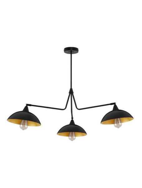 Deckenleuchte in Schwarz Gold 113 cm breit E27 schwenkbar