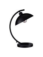 Tischlampe in Schwarz Gold 40 cm E27 Retro Metall MABEL