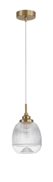 Hängeleuchte in Gold Ø 15 cm E14 höhenverstellbar Vintage