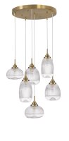 H&auml;ngeleuchte 51 cm breit E14 in Gold h&ouml;henverstellbar