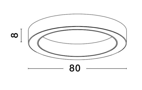 LED Deckenlampe Weiß Ø 80 cm dimmbar Ring CCT MALDEN Modern