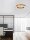 LED Deckenleuchte in Gold Ø 60 cm dimmbar Ring Farbwechsel