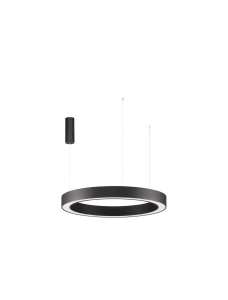 LED Hängeleuchte Schwarz Ø 80 cm dimmbar Ring Farbwechsel