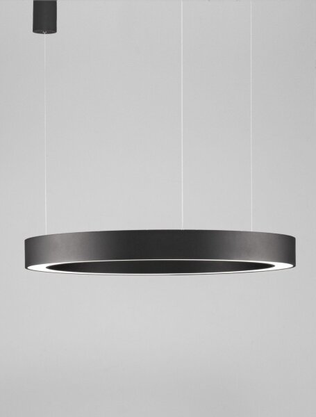 LED Hängeleuchte Schwarz Ø 80 cm dimmbar Ring Farbwechsel