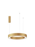 LED Pendelleuchte Ring in Gold &Oslash; 60 cm dimmbar CCT Aluminium