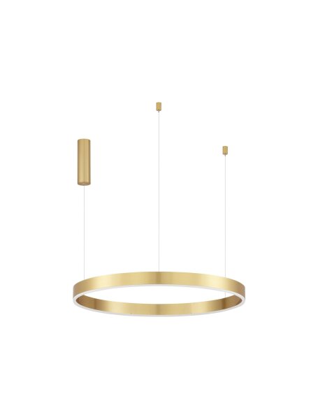 LED Hängeleuchte in Gold Ø 80 cm dimmbar Ring Farbwechsel