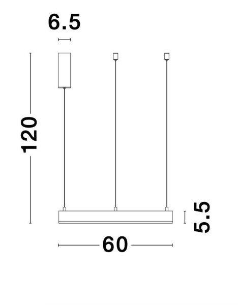 LED Kronleuchter Ø 60 cm dimmbar Schwarz höhenverstellbar