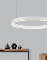 Runde LED Hängeleuchte Weiß Ø 80 cm...