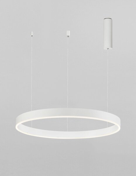 Moderner LED Kronleuchter Ø 60 cm Weiß dimmbar Ring warmweiß