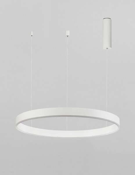 Moderner LED Kronleuchter Ø 60 cm Weiß dimmbar Ring warmweiß