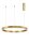 LED Pendelleuchte Ring in Gold Ø 80 cm dimmbar warmweiß