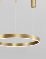 LED Kronleuchter in Gold Ø 60 cm dimmbar Ring...