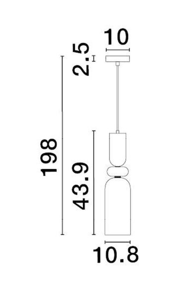 Pendelleuchte schmal E14 10,8 cm breit in Gold Grau Grün