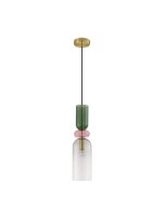 Pendelleuchte schmal E14 10,8 cm breit in Gold Grau...