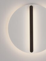 LED Wandlampe Weiß Schwarz 30 cm breit dimmbar rund...