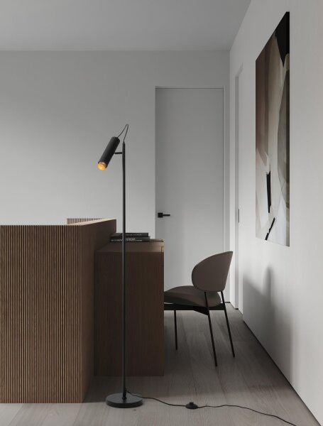 Stehlampe GU10 160 cm in Schwarz Gold schwenkbar MARVIN