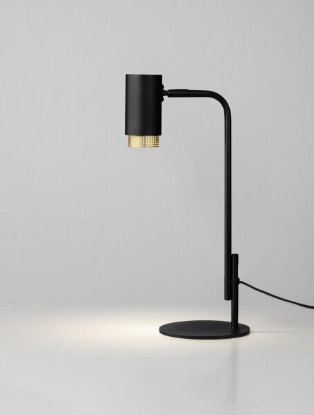 Tischlampe GU10 42 cm in Schwarz Gold MARVIN Aluminium