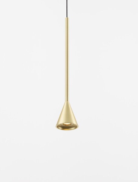 LED Pendelleuchte schmal Ø 6 cm in Schwarz Gold dimmbar