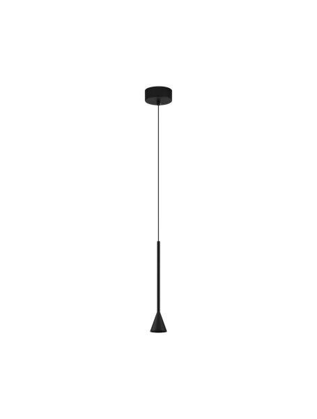 LED Hängeleuchte Schwarz Ø 6 cm dimmbar höhenverstellbar