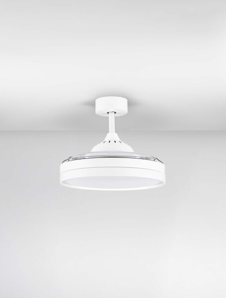 LED Deckenventilator Fernbedienung Ø 107 cm Weiß warmweiß