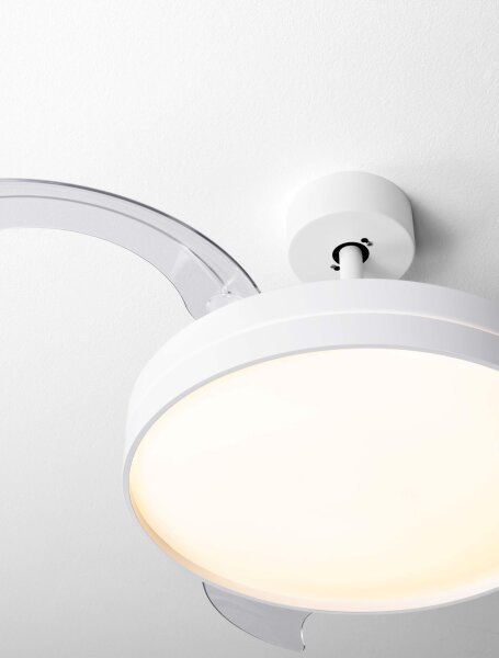 LED Deckenventilator Fernbedienung Ø 107 cm Weiß warmweiß