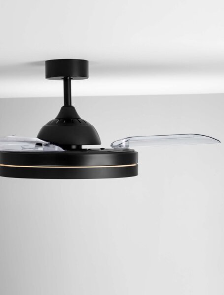 LED Deckenlampe Schwarz Ø 107 cm Fernbedienung Farbwechsel
