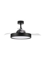 LED Deckenlampe Schwarz Ø 107 cm Fernbedienung...