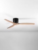 Deckenventilator Schwarz Natur Ø 132 cm Holz...