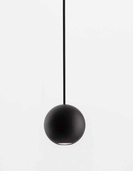 LED Pendelleuchte rund Ø 5 cm Schwarz höhenverstellbar Retro