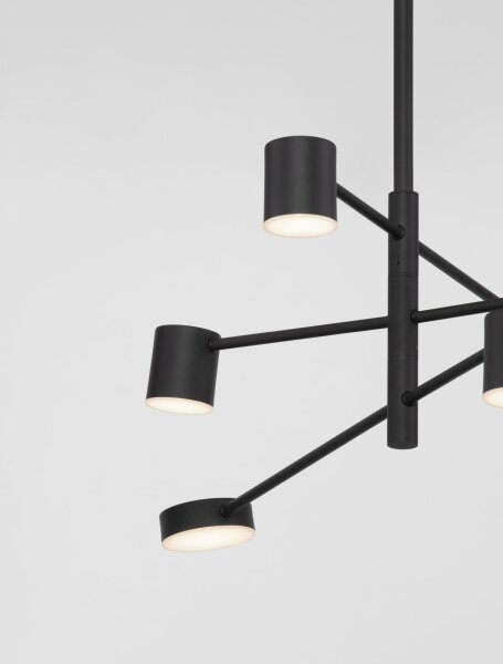 LED Deckenlampe 100 cm breit Schwarz dimmbar schwenkbar