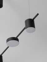 LED Hängeleuchte Schwarz 127 cm lang dimmbar 5 flammig