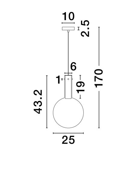 LED Hängelampe Weiß Grau Ø 25 cm dimmbar Rauchglas Metall