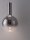 LED Hängelampe Weiß Grau Ø 25 cm dimmbar Rauchglas Metall