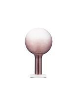 LED Tischleuchte dimmbar Wei&szlig; Braun 36 cm Glas...