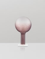 LED Tischleuchte dimmbar Weiß Braun 36 cm Glas...