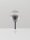 LED Tischlampe 36 cm dimmbar Weiß Grau Rauchglas Metall