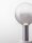 LED Tischlampe 36 cm dimmbar Weiß Grau Rauchglas Metall