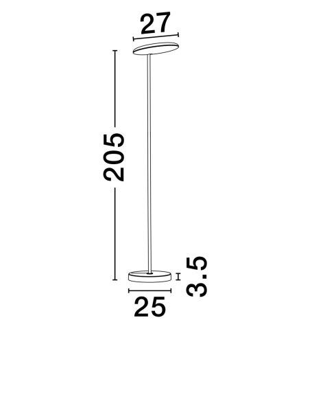 LED Stehlampe 205 cm Schwarz dimmbar schwenkbar MERRITT