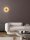 LED Wandleuchte in Gold 30 cm breit Glas rund warmweiß MERYL