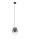 LED Hängelampe Schwarz Ø 16 cm Rauchglas rund warmweiß