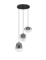 LED H&auml;ngelampe 41 cm breit Schwarz h&ouml;henverstellbar warmwei&szlig;