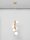 Pendelleuchte Glas Metall G9 in Weiß Gold 28 x 23 cm rund