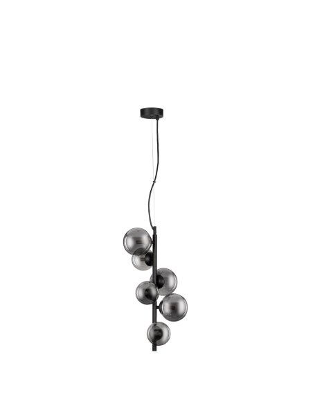 Hängelampe G9 28 x 23 cm Schwarz Grau höhenverstellbar