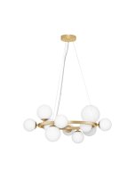 Pendelleuchte rund in Gold Wei&szlig; 65 x 53 cm G9 Glas...