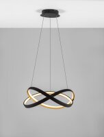LED Pendelleuchte in Schwarz Gold Ø 50 cm dimmbar...