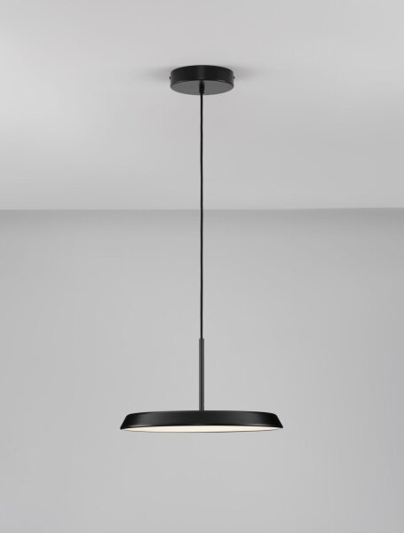 LED Pendelleuchte Schwarz Ø 40 cm rund warmweiß NEOMA Modern