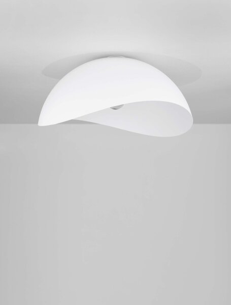 Deckenlampe Weiß Ø 50 cm E27 rund NEVADA Aluminium Modern