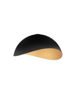 Deckenleuchte E27 in Schwarz Gold &Oslash; 50 cm rund NEVADA Modern